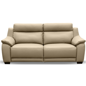 Comparateur de prix : Venesetti Canapé 3 places avec 2 relax électriques en cuir beige