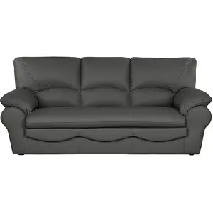 Comparateur de prix : Venesetti Canapé 3 Places Convertible En 100% Tout Cuir Italien Vachette Osiris, Couleur Gris Foncé