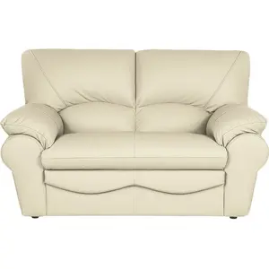 Venesetti Canapé 2 places en cuir beige