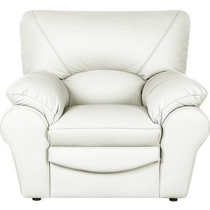 Venesetti Fauteuil 1 Place En 100% Tout Cuir Italien Vachette Osatis, Couleur IvoireVendu paramazon