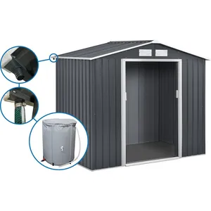 Abri de Jardin métal- Vegas- 2,7 m² avec gouttière et récupérateur d'eau pas cher
