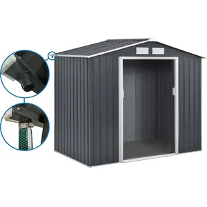 Abri de jardin métal - "Vegas" - 2,7 m² avec gouttière pas cher