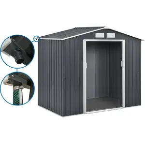 Abri de jardin en métal - "Vegas" - 4.07 m² avec gouttière pas cher