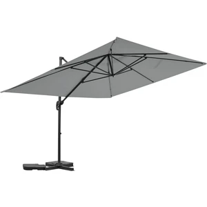 Parasol jardin déporté en aluminium "Sky 4" - 3 x 4 m - Gris