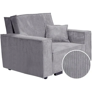 Comparateur de prix : Fauteuil convertible en velours côtelé "Clivia" - Gris