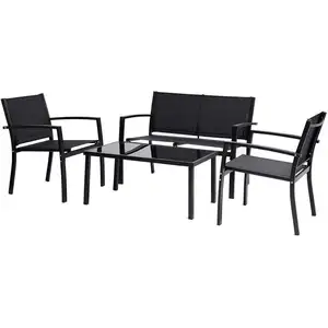 Habitat Et Jardin Salon De Jardin Bas "lino" - 4 Places - Noir TU
