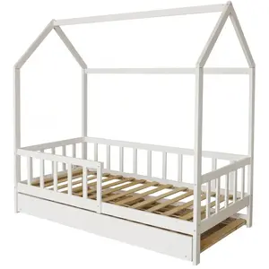 Comparateur de prix : Habitat et Jardin Lit cabane enfant avec tiroir "Paloma" - 90 x 190 cm - Blanc