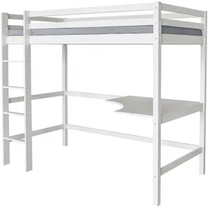 Comparateur de prix : Lit Enfant Mezzanine avec Bureau "Angéla" 90 x 190 cm - Blanc