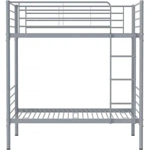 Comparateur de prix : HABITAT ET JARDIN Lit superposé "ADAM" - 90 x 190 cm - Métal - Gris