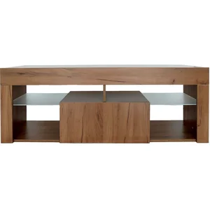 Comparateur de prix : Meuble TV design bois "Hugo" - 140 x 40 x 50 cm - Marron