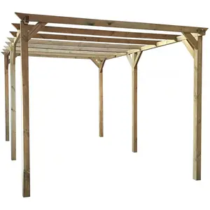Comparateur de prix : Habitat et Jardin Carport voiture en bois "Solar II" 3 x 5 x 2.4