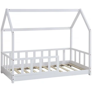 Comparateur de prix : Habitat et Jardin Lit cabane en bois "Charlotte" - Blanc - 80 x 160 cm