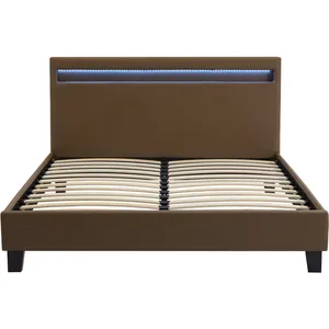 Habitat et jardin Lit Led "Maria" - 140 X 190 Cm - Taupe