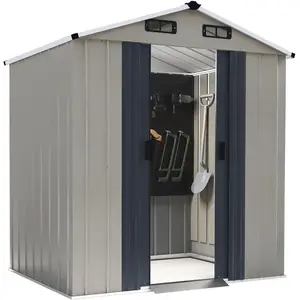 Abri de jardin en métal "Nebraska" - 2,17 m² - Gris pas cher