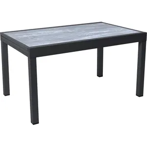 Table de jardin en aluminium extensible "Lagos" - 140/280 x 90 x 76 cm - Gris pas cher