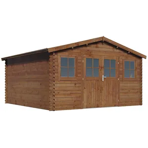 Comparateur de prix : Abri de jardin bois traité autoclave marron 21,2 m² "Lormont" - 28 mm
