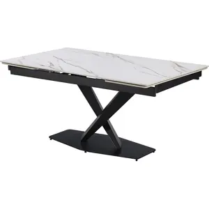 Table à manger extensible en céramique 6 à 10 personnes "Silence" - B... pas cher