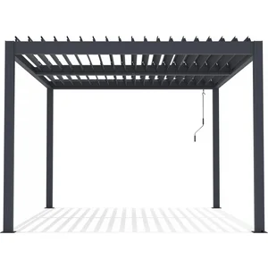 Comparateur de prix : Habitat et Jardin Pergola bioclimatique en aluminium "Windsor" - 3 x 4 m - Anthracite