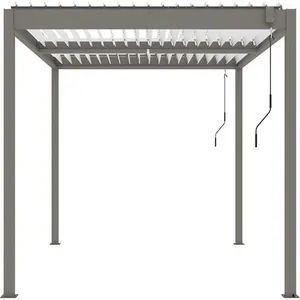 Comparateur de prix : Habitat et Jardin Pergola bioclimatique "Windsor" - 3 x 4 m - Taupe
