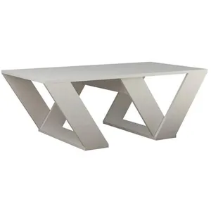 Table basse en bois "Pipra" - 110 x 60 x 40 cm - Blanc pas cher