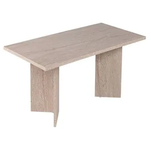 Table basse en bois "Sabin" - 60 x 119 x 40 cm - Travertin