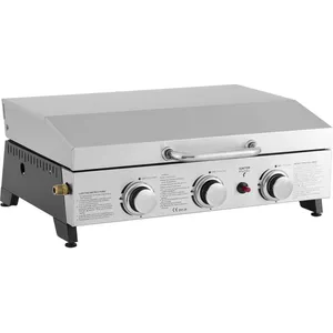 Comparateur de prix : Plancha À Gaz Avec 3 Bruleurs Et Couvercle En Métal "fasto" - 7,5 Kw -