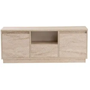 Meuble TV en bois "Vanguard" - 160 x 29 x 42 cm - Travertin pas cher