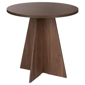 Comparateur de prix : Table à manger en bois "Virella" - 120 x 120 x 75 cm - Noyer