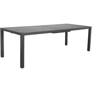 Table de jardin extensible en métal "Salou" - 240/300 x 100 x 75 cm - Gris pas cher