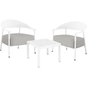 Salon de jardin en plastique "Céora" - 2 places - Blanc
