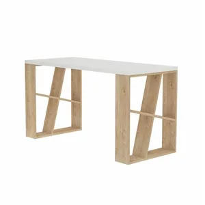 Bureau en bois "Honey" - 140 x 60 x 75 cm - Chêne blanc