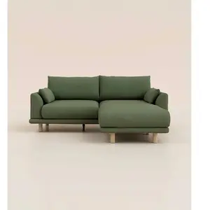Canapé d'angle 4 places - Tissu Vert Kaki - Design et confortable - Fa...Vendu partediber