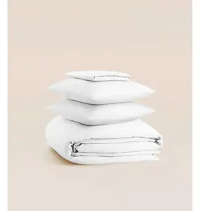 Tediber Parure - Satin de coton - Blanc - Douce, légère et résistante - Confec... pas cher