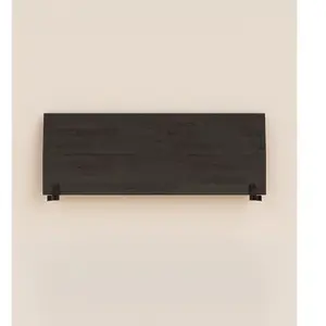 Tête de lit 140 cm - Bois de bouleau massif éco-responsable noir - Robuste - Tediber pas cher