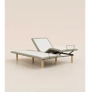 Sommier électrique 160x200 cm - Gris - Acier recyclé - Confort relaxan...Vendu partediber