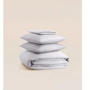 Tediber Parure - Satin de coton - Gris - Douce, légère et résistante - Confect... pas cher