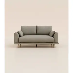 Tediber Canapé 3 places - Tissu Gris - Design et confortable - Fabriqué en Fra... pas cher