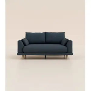 Canapé 4 places - Tissu Bleu - Design et confortable - Fabriqué en France - Tediber pas cher