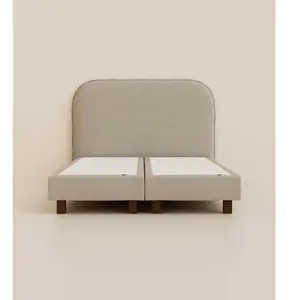 Lit Boxspring Signature 140x190 cm - Gris - Pin massif et ressorts dur...Vendu partediber