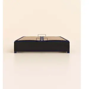 Sommier coffre 140x190 cm - Noir - Acier recyclé et lattes en bois - G...Vendu partediber