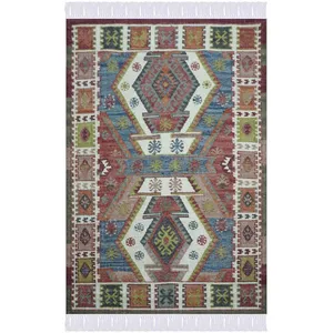 Decoclico Tapis coton et laine motifs kilim