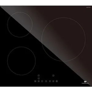 Comparateur de prix : Continental Edison Table induction 3 zones, 6600W - 3 boosters - 3 minuteurs - noir