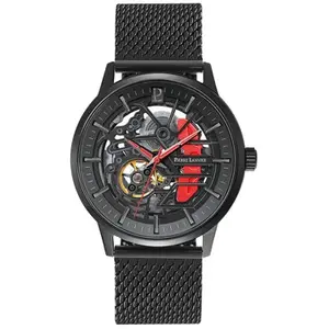 Montre Pierre Lannier Coffret Homme PADDOCK Rouge Acier milanais Noir pas cher