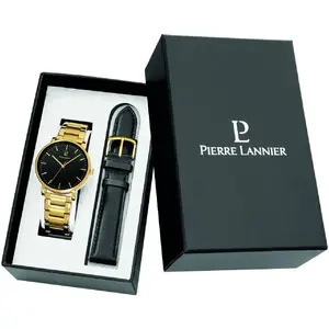 Montre Femme Pierre Lannier - 389C032 Essential Bracelet Cuir Noir pas cher