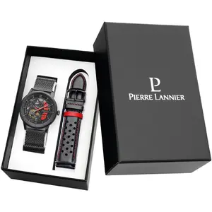Montre Homme Paddock Noir, Rouge 385C439 Pierre Lannier pas cher