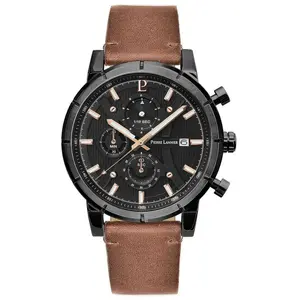 Montre Homme Pierre Lannier CRITERIUM 224H434 - Bracelet Cuir Marron pas cher