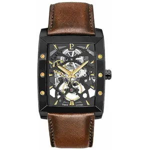 Pierre Lannier Montre Pierre Lannier Automatique Hector Cuir Brun pas cher