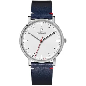 Comparateur de prix : Montre Pierre Lannier Montre Homme ESSENTIAL Blanc Cuir Bleu
