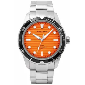 Comparateur de prix : Montre Homme INTI Argenté Cadran Orange Bracelet Acier Argenté 22 MM