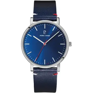 Montre Pierre Lannier Montre Homme ESSENTIAL Bleu Cuir Bleu pas cher